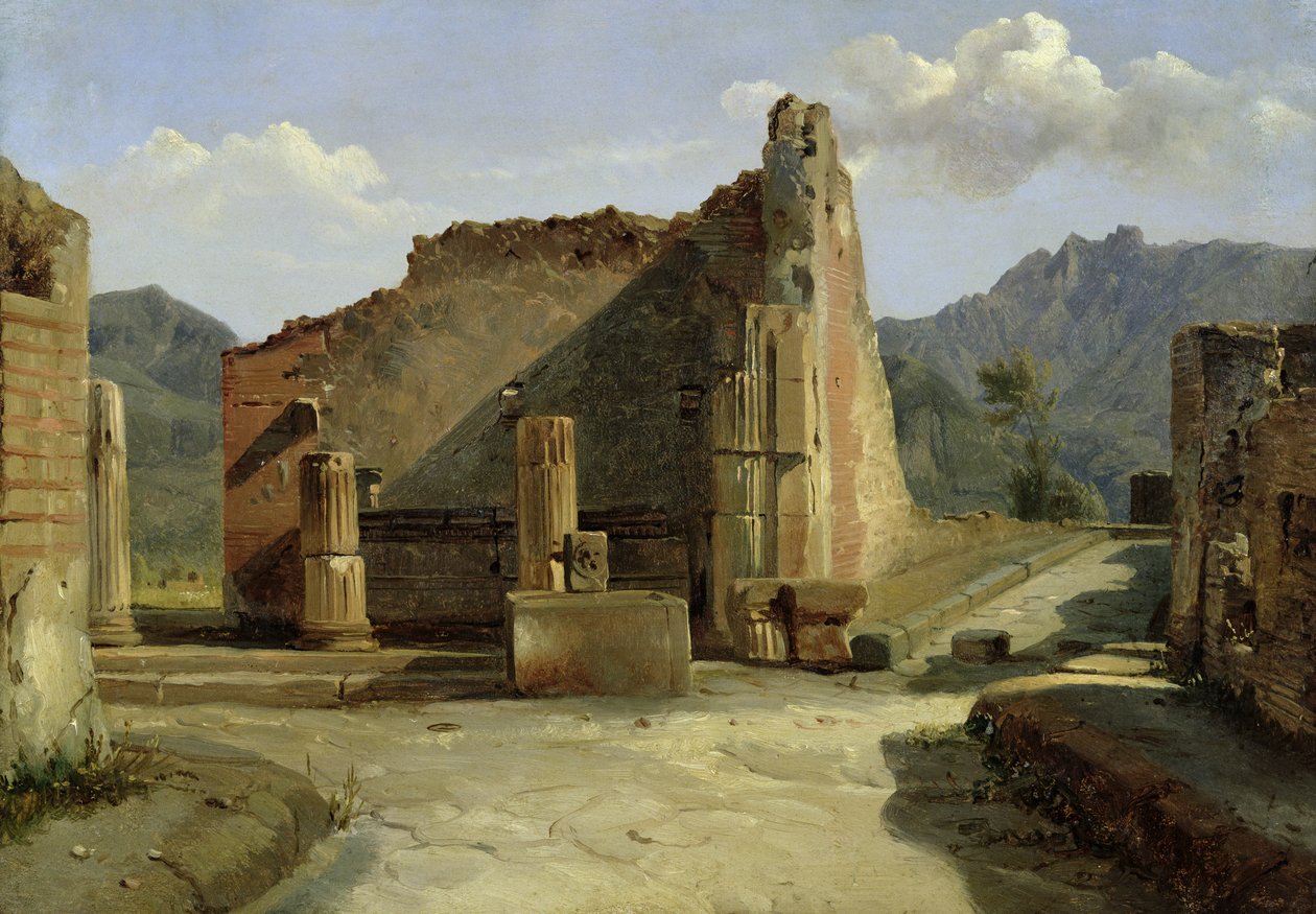 Forum Pompejów (olej na płótnie) autorstwa Achille Etna Michallon