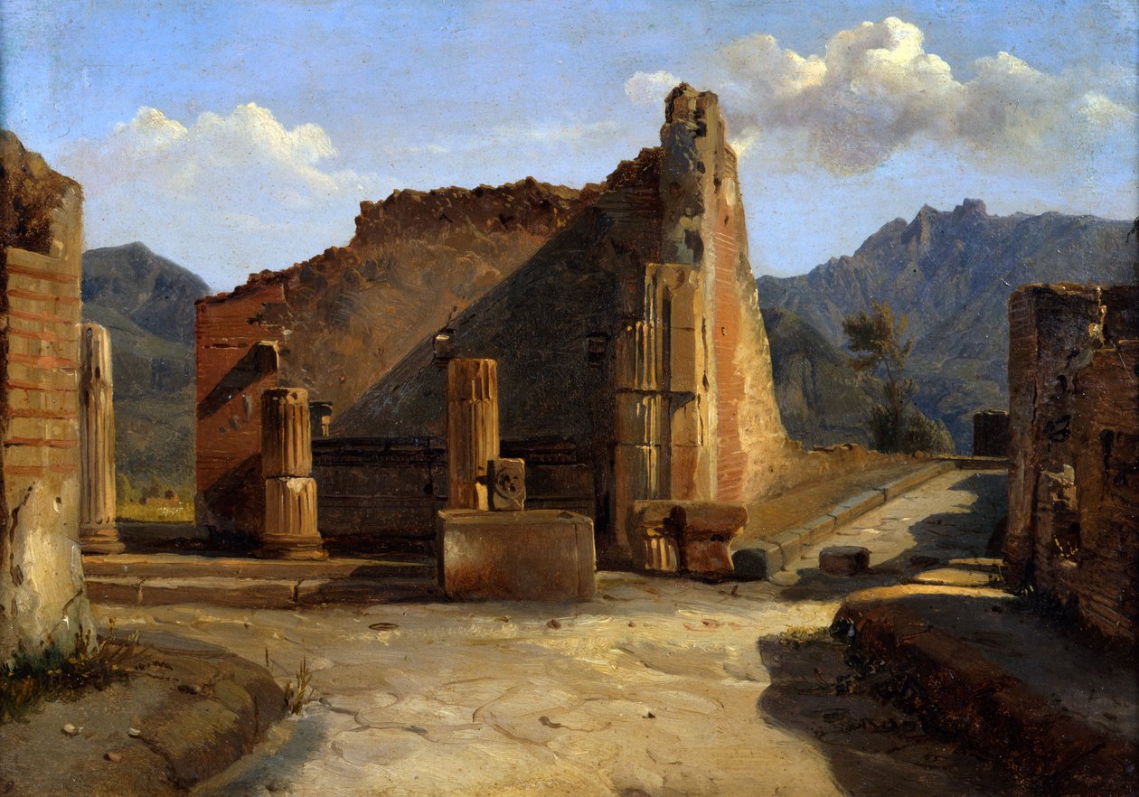 Forum w Pompejach, ok. 1816-1822 autorstwa Achille Etna Michallon