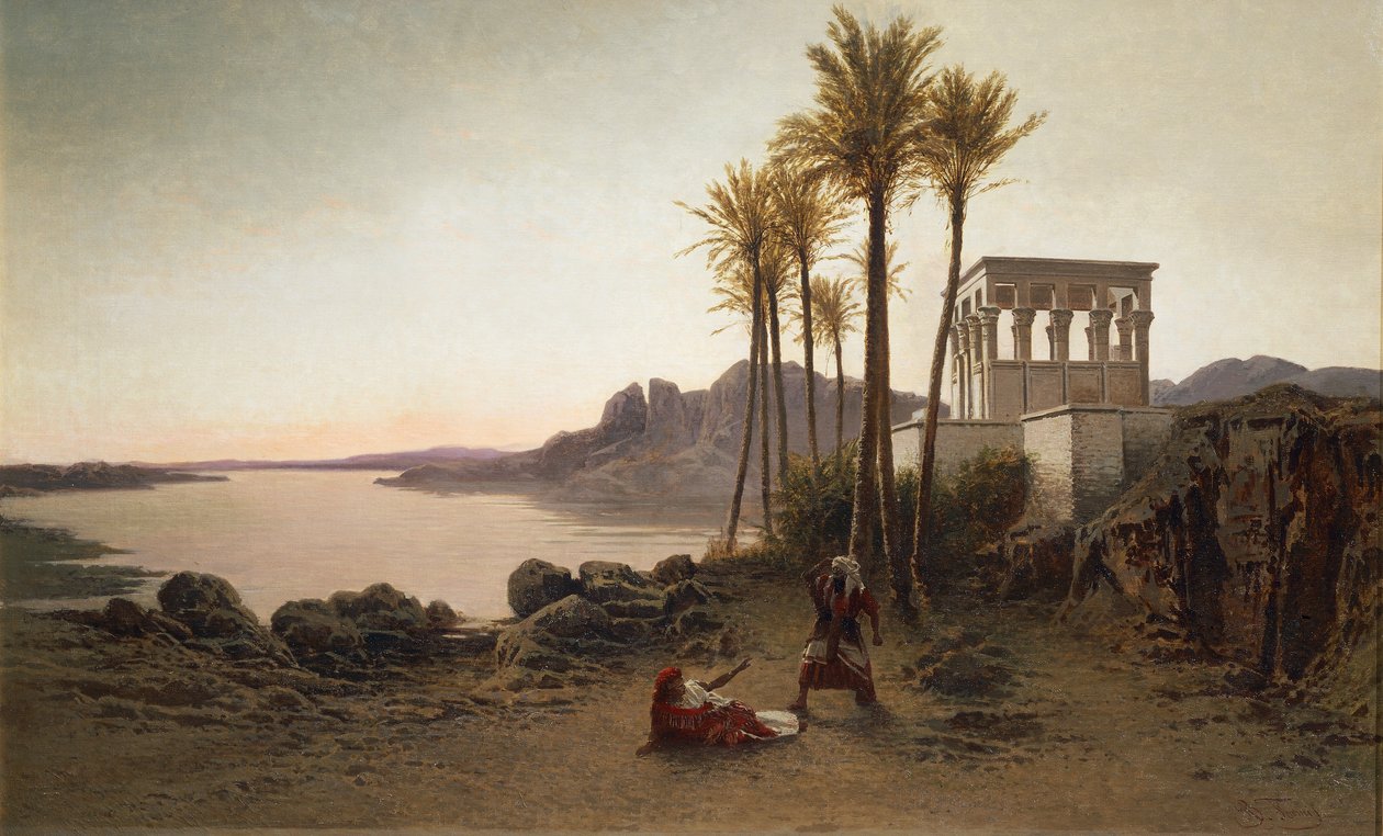 Scena z Aidy Giuseppe Verdiego, obraz Achillesa Formisa (1832-1906), Włochy autorstwa Achille Formis Befani