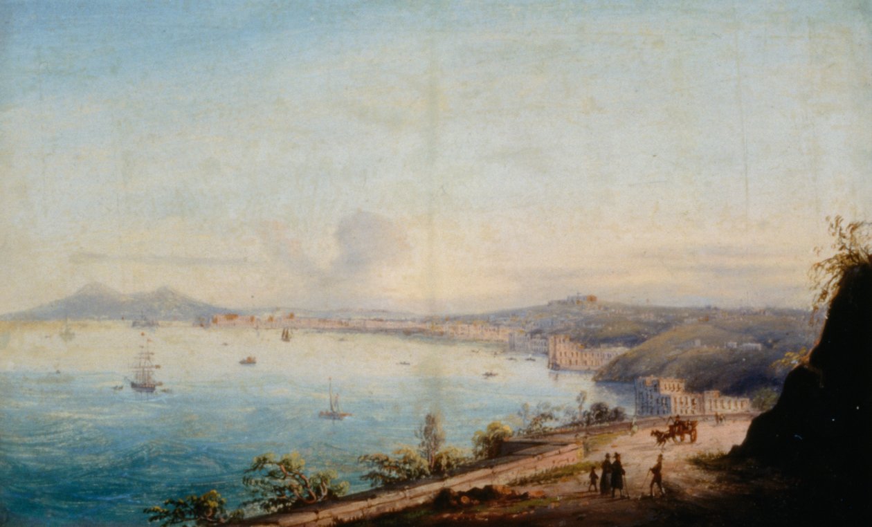 Droga do Posillipo (olej na płótnie) autorstwa Achille Gigante