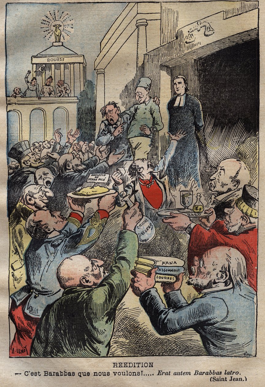 Sprawa Dreyfusa - Reissue - Barabbas we want!... Erat autem Barabbas latro - ilustracja Achille Lemot (1846-1909) - 