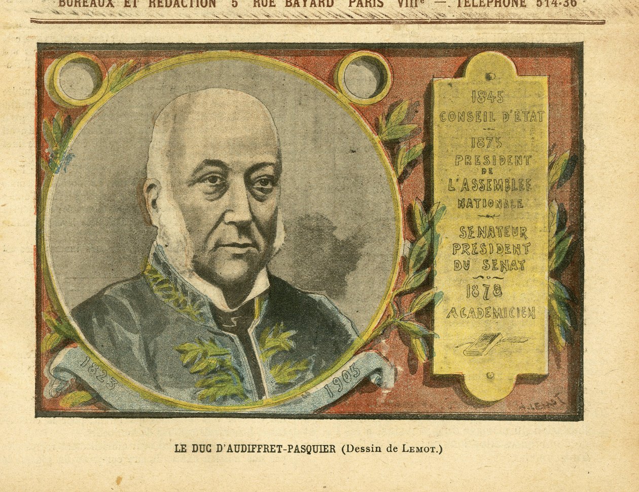 Ilustracja Achille Lemot (1846-1909) w Le Pelerin autorstwa Achille Lemot