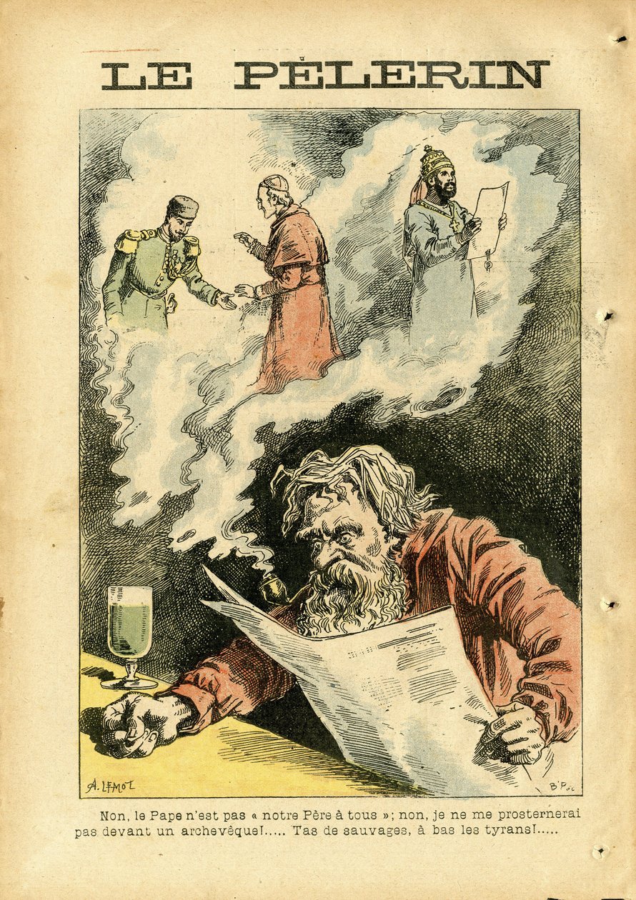 Ilustracja Achille Lemot (1846-1909) w Le Pelerin autorstwa Achille Lemot