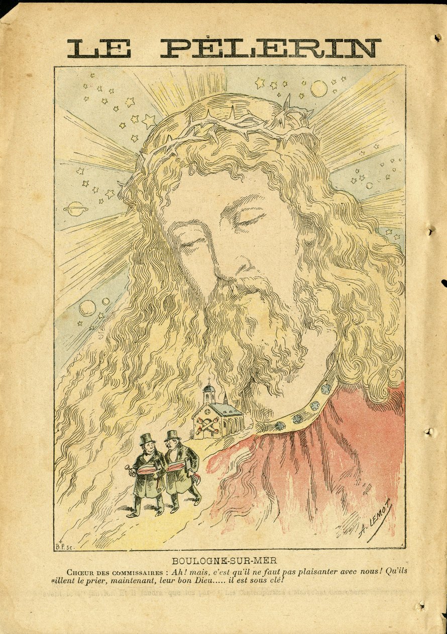 Ilustracja Achille Lemot (1846-1909) w Le Pelerin autorstwa Achille Lemot
