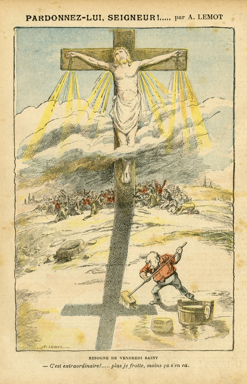 Ilustracja Achille Lemot (1846-1909) w Le Pelerin autorstwa Achille Lemot