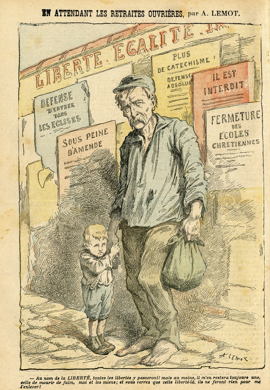 Ilustracja Achille Lemot (1846-1909) w Le Pelerin autorstwa Achille Lemot