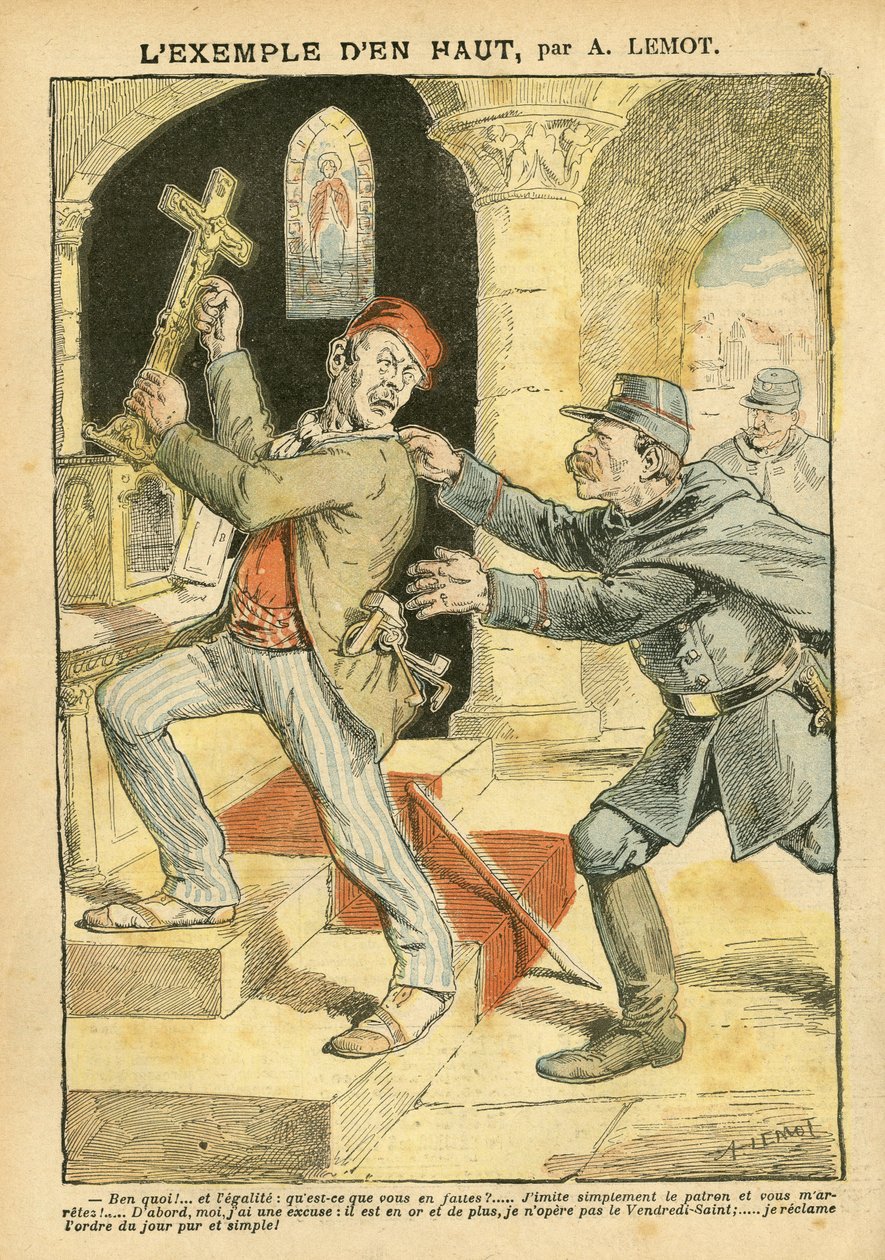 Ilustracja Achille Lemot (1846-1909) w Le Pelerin autorstwa Achille Lemot