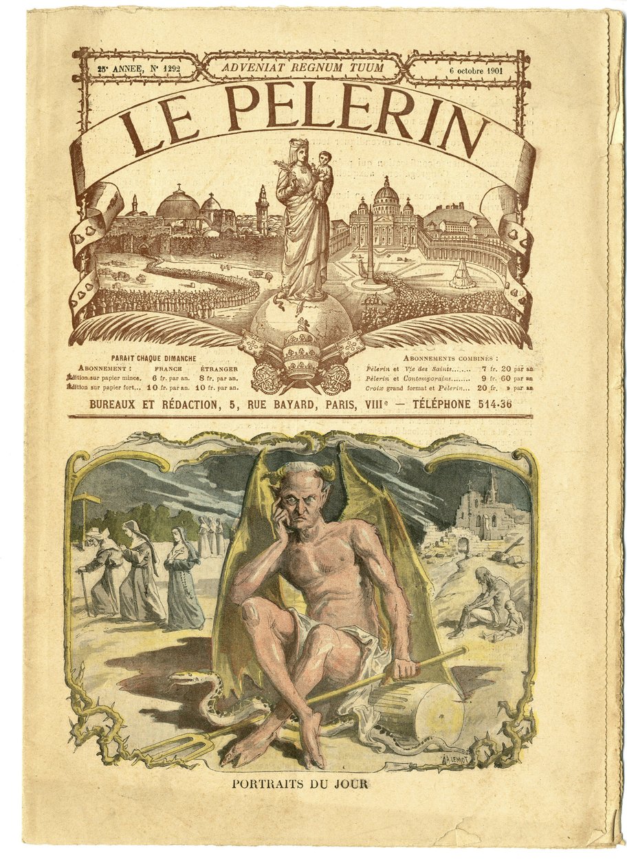 Ilustracja Achille Lemot (1846-1909) w Le Pelerin autorstwa Achille Lemot