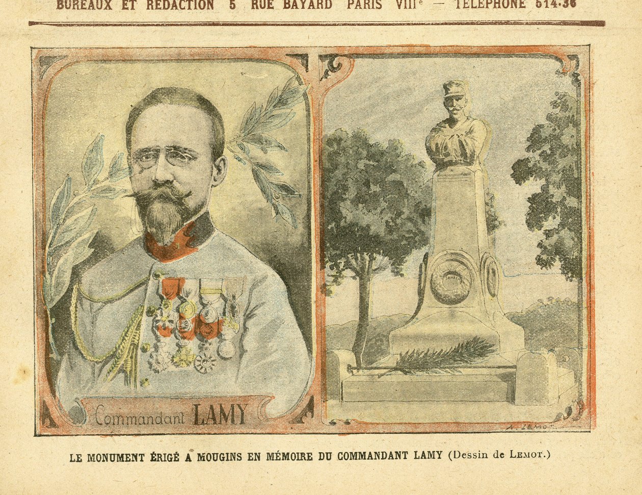 Ilustracja Achille Lemot (1846-1909) w Le Pelerin autorstwa Achille Lemot