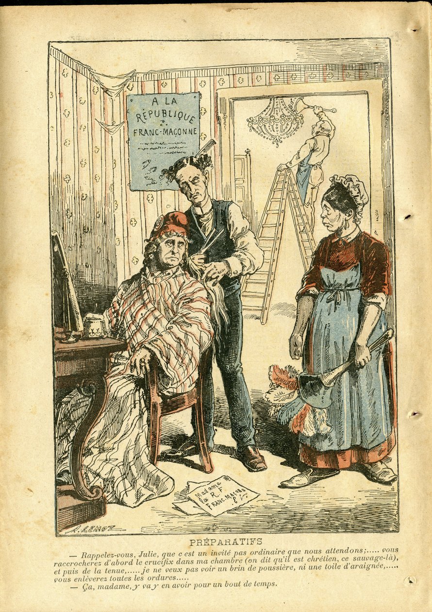 Ilustracja Achille Lemot (1846-1909) w Le Pelerin autorstwa Achille Lemot
