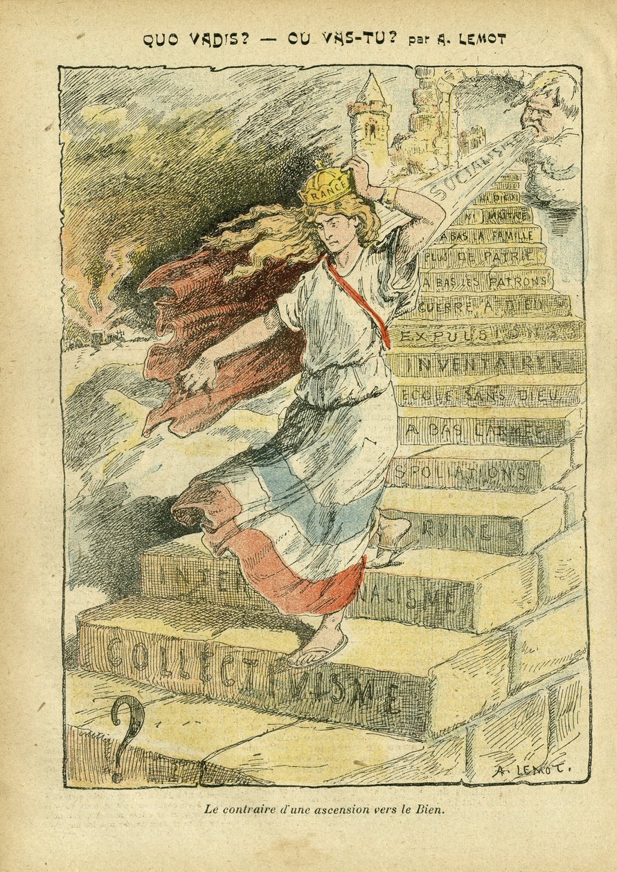 Ilustracja Achille Lemot (1846-1909) w Le Pelerin autorstwa Achille Lemot