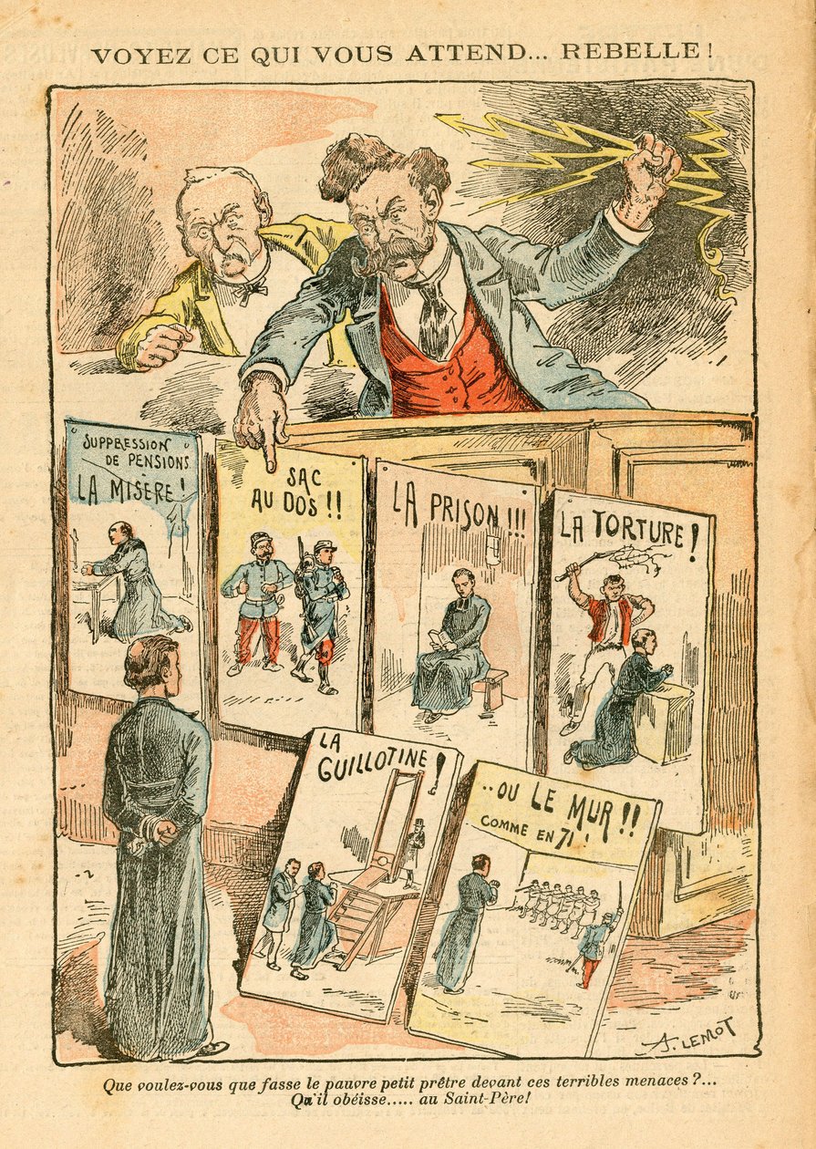 Le Pelerin, satírico em cores polonês autorstwa Achille Lemot