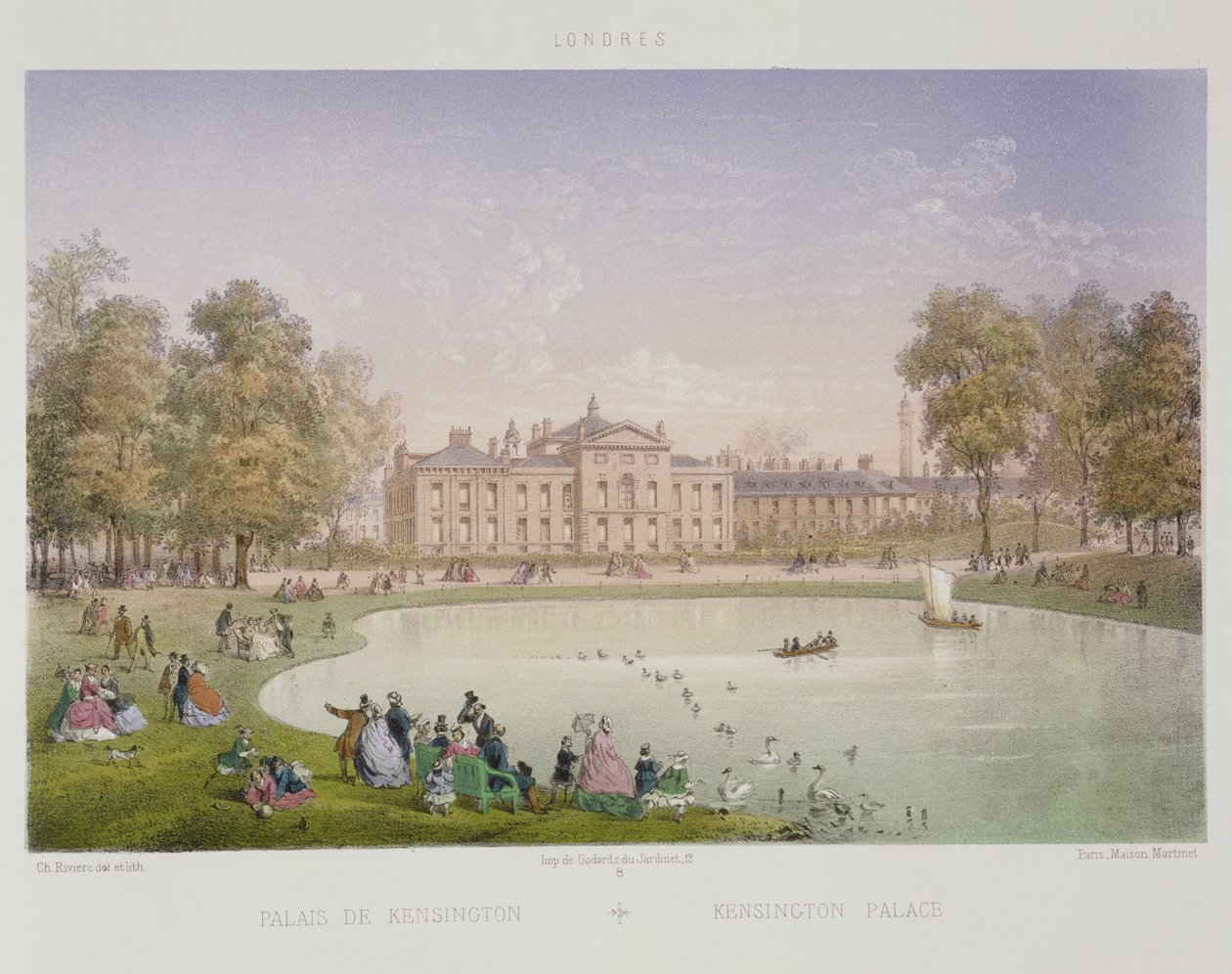 Pałac Kensington, c.1862 autorstwa Achille Louis Martinet