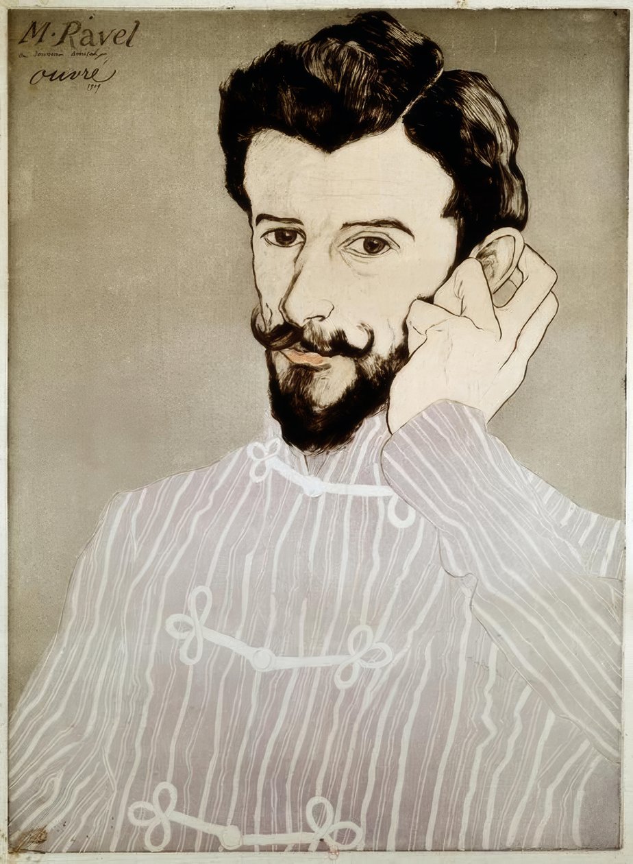 Maurice Ravel autorstwa Achille Ouvré