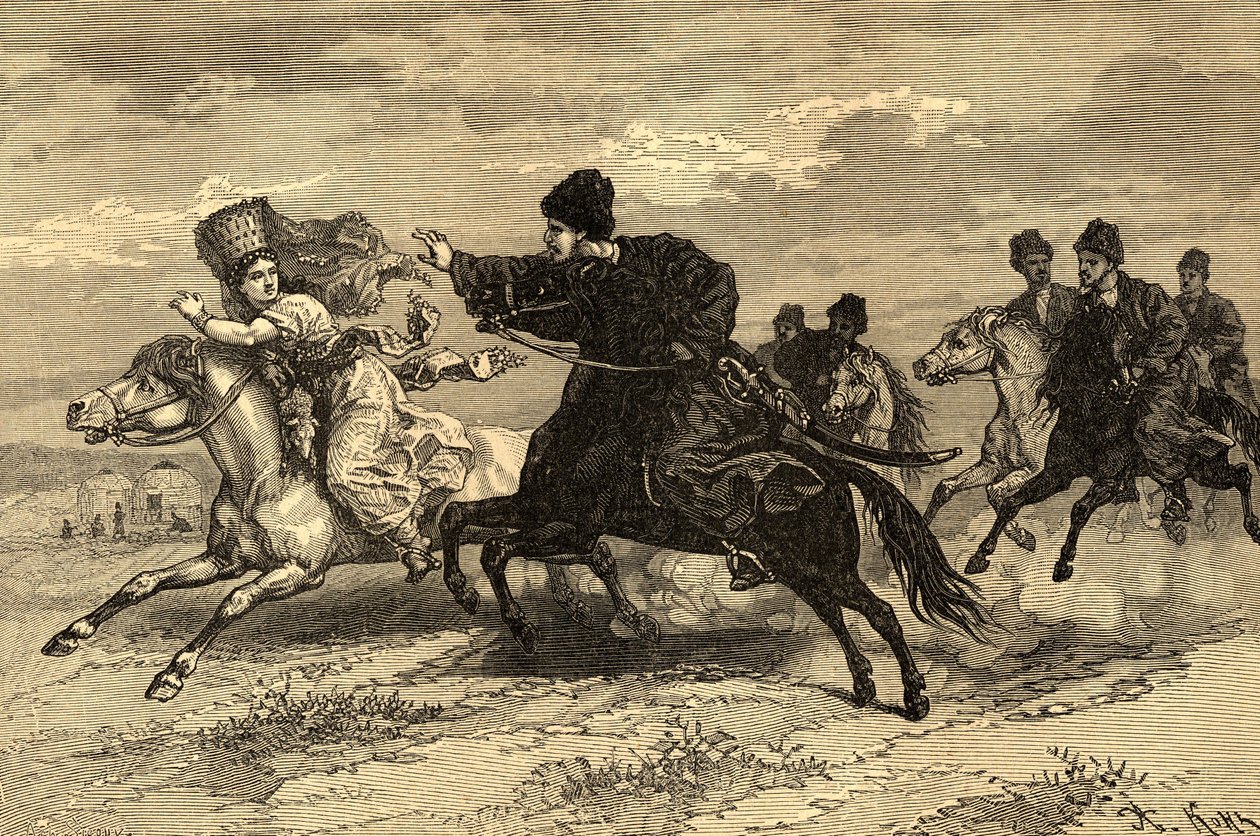 Rycina w „Narodach Ziemi” 1890 (ryc.) autorstwa Achille Sirouy