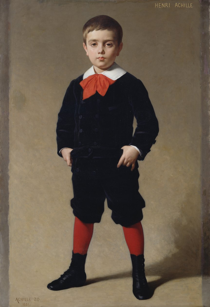 Portret Henri Achille, syna artysty, 1881 autorstwa Achille Zo