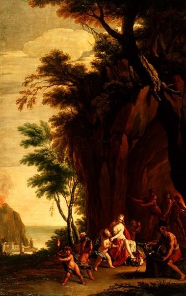 Ogień autorstwa Acsilso Antonio de Palomino