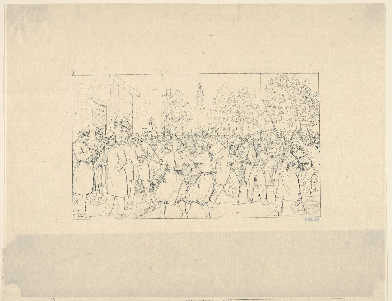 Wybory w Baltimore, listopad 1862 z Confederate War Etchings, 1861-63. autorstwa Adalbert John Volck