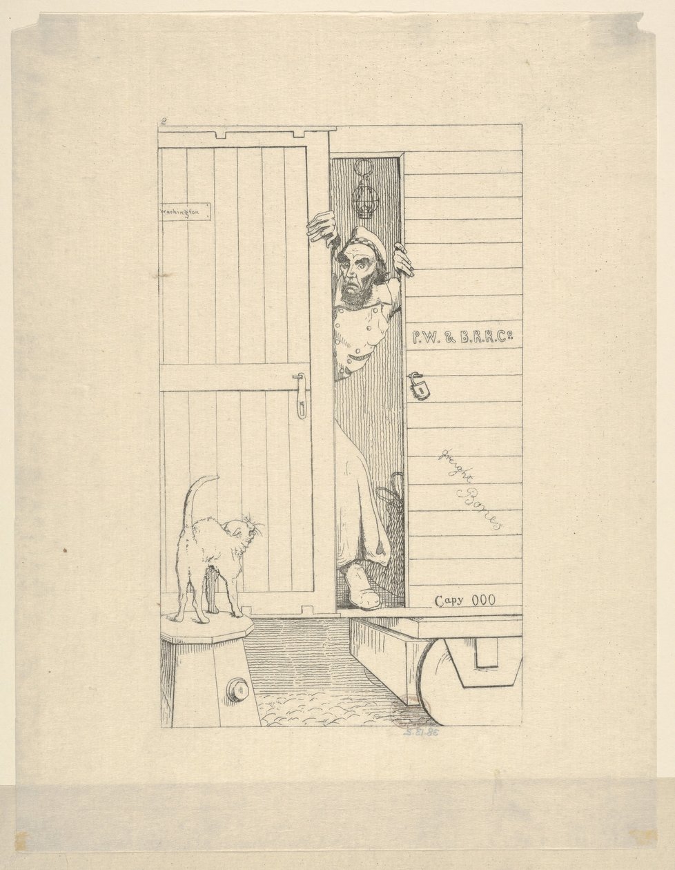 Przejście przez Baltimore z Confederate War Etchings, 1861-63. autorstwa Adalbert John Volck