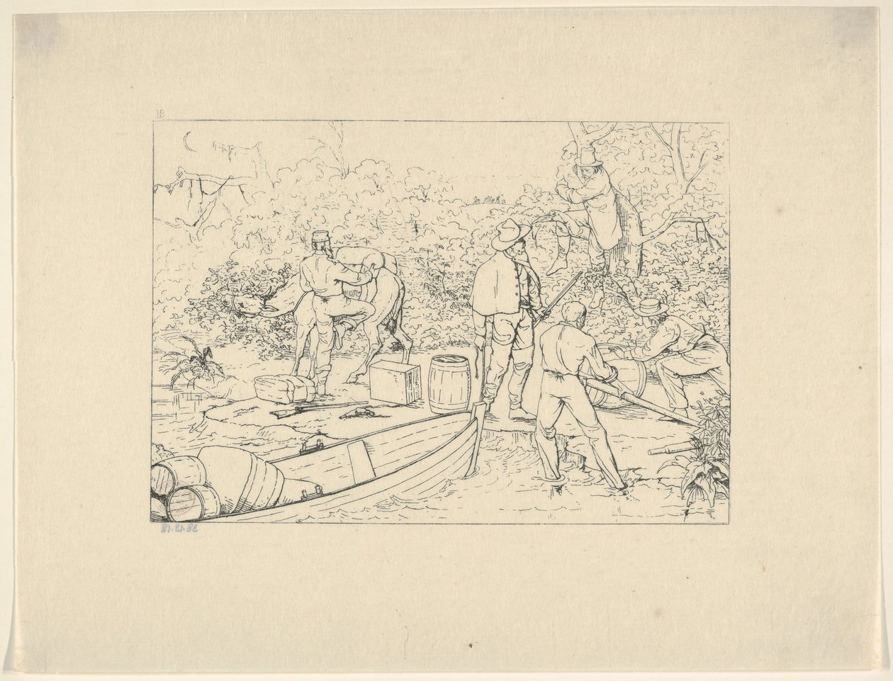 Przemyt leków na południe z Konfederatów War Etchings, 1861-63. autorstwa Adalbert John Volck