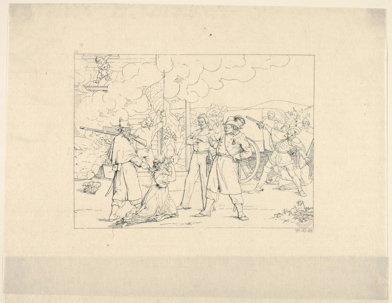 Valiant Men Dat Fite Mit Siegel z Confederate War Etchings, 1861-63. autorstwa Adalbert John Volck