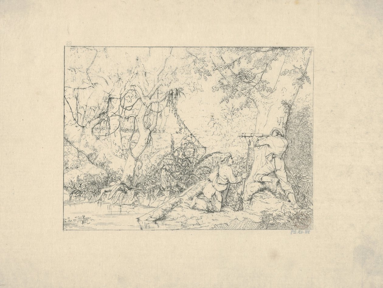 Kanał Vicksburg z Confederate War Etchings, 1861-63. autorstwa Adalbert John Volck
