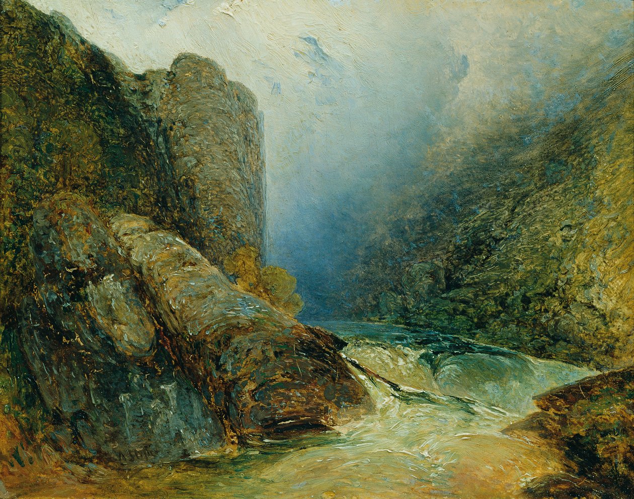 Teufelsmauer koło Hohenfurtu (Kienberg) autorstwa Adalbert Stifter