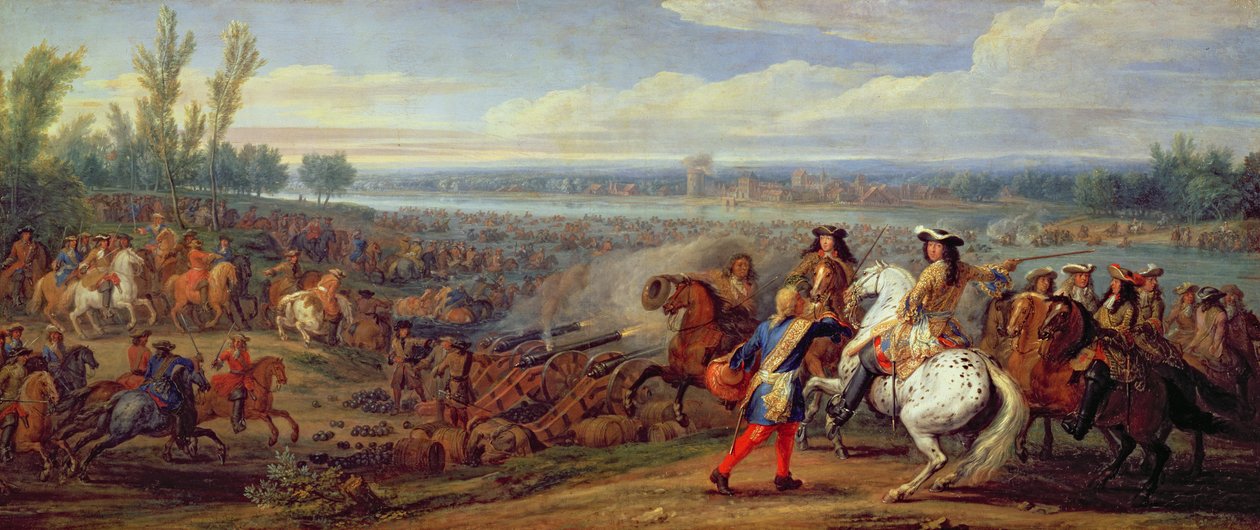 Przeprawa przez Ren, 12 czerwca 1672 autorstwa Adam Frans van der Meulen