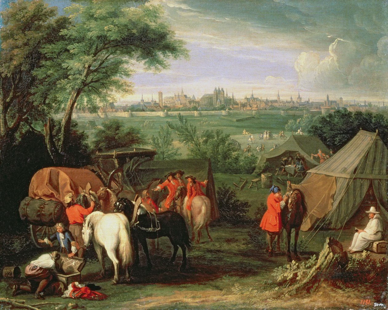 Oblężenie Tournai przez Ludwika XIV autorstwa Adam Frans van der Meulen