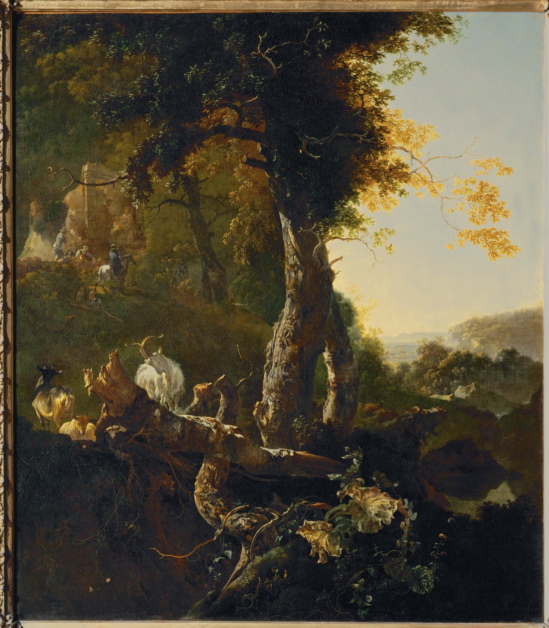 Paysage au soleil levant - Krajobraz ze wschodzącym słońcem ... autorstwa Adam (after) Pynacker