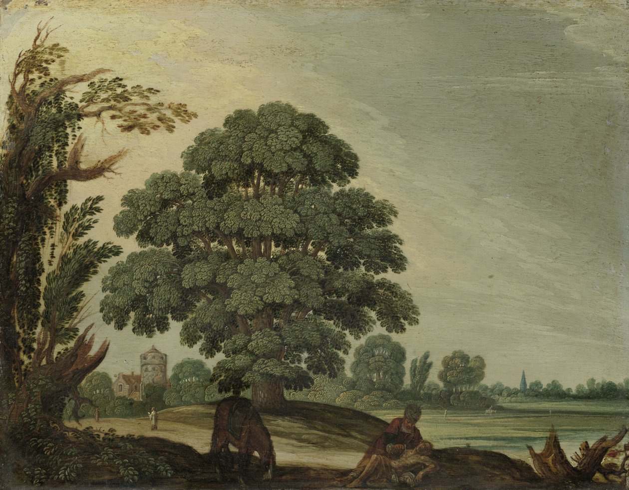Krajobraz z Miłosiernym Samarytaninem autorstwa Adam Elsheimer (follower of)