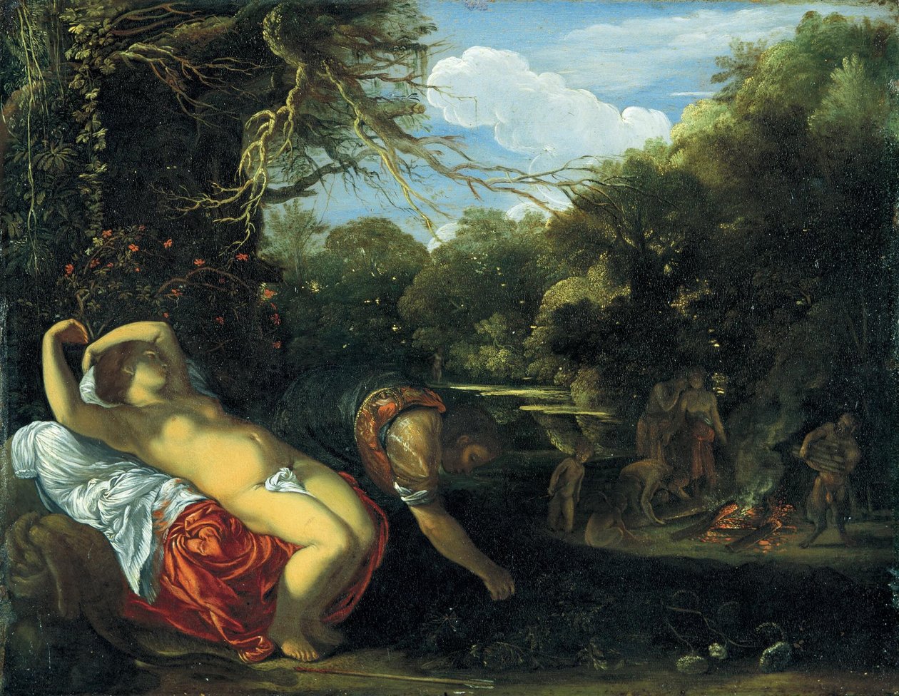 Apollo i Coronis autorstwa Adam Elsheimer