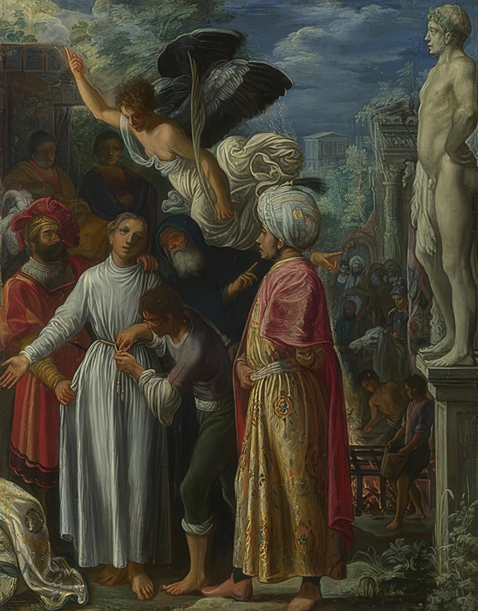 Św. Wawrzyniec przed męczeńską śmiercią. Około 1600-01 autorstwa Adam Elsheimer
