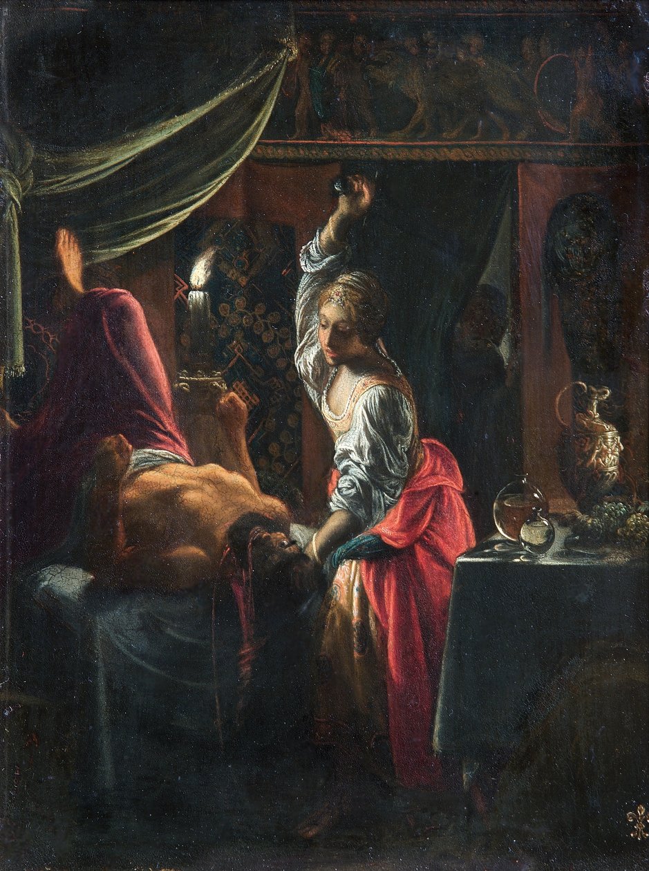 Judith Slaying Holofernes, ok. 1601-03 (olej na miedzi) autorstwa Adam Elsheimer