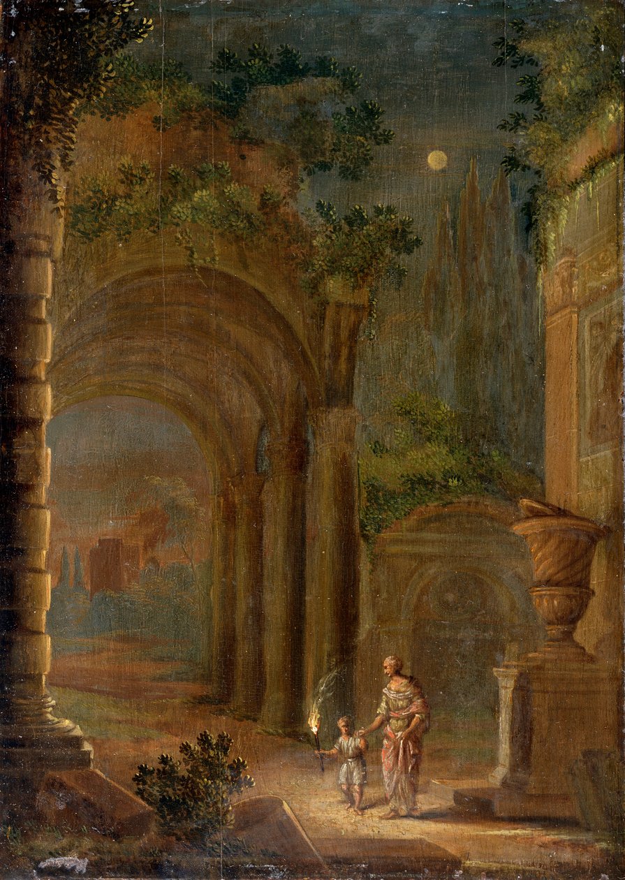 Krajobraz, koniec XVI wieku autorstwa Adam Elsheimer