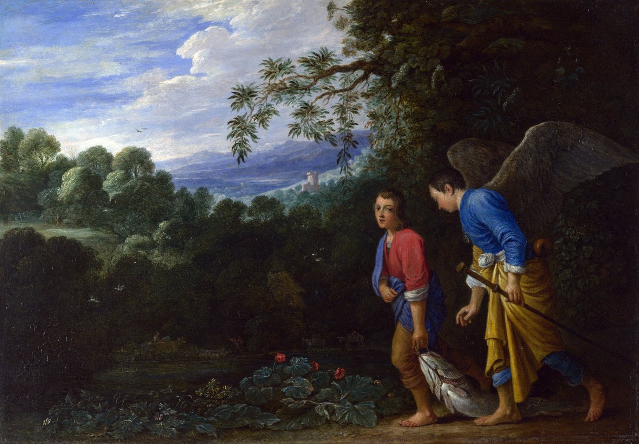 Tobiasz i Archanioł Rafał, ok.1650 autorstwa Adam Elsheimer