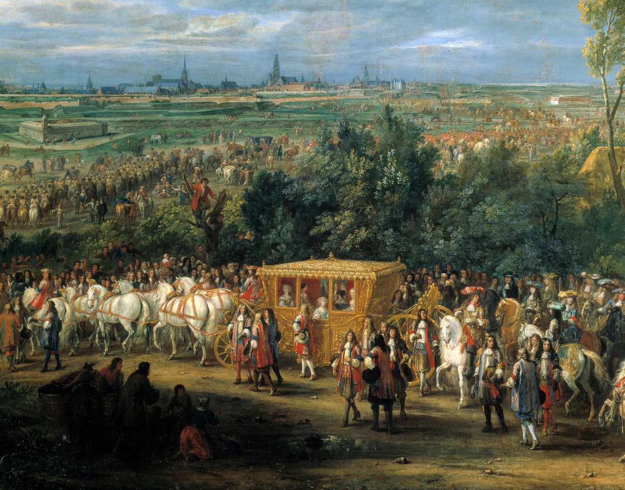Wejście króla Ludwika XIV i królowej Marii Teresy 30 lipca autorstwa Adam Frans van der Meulen