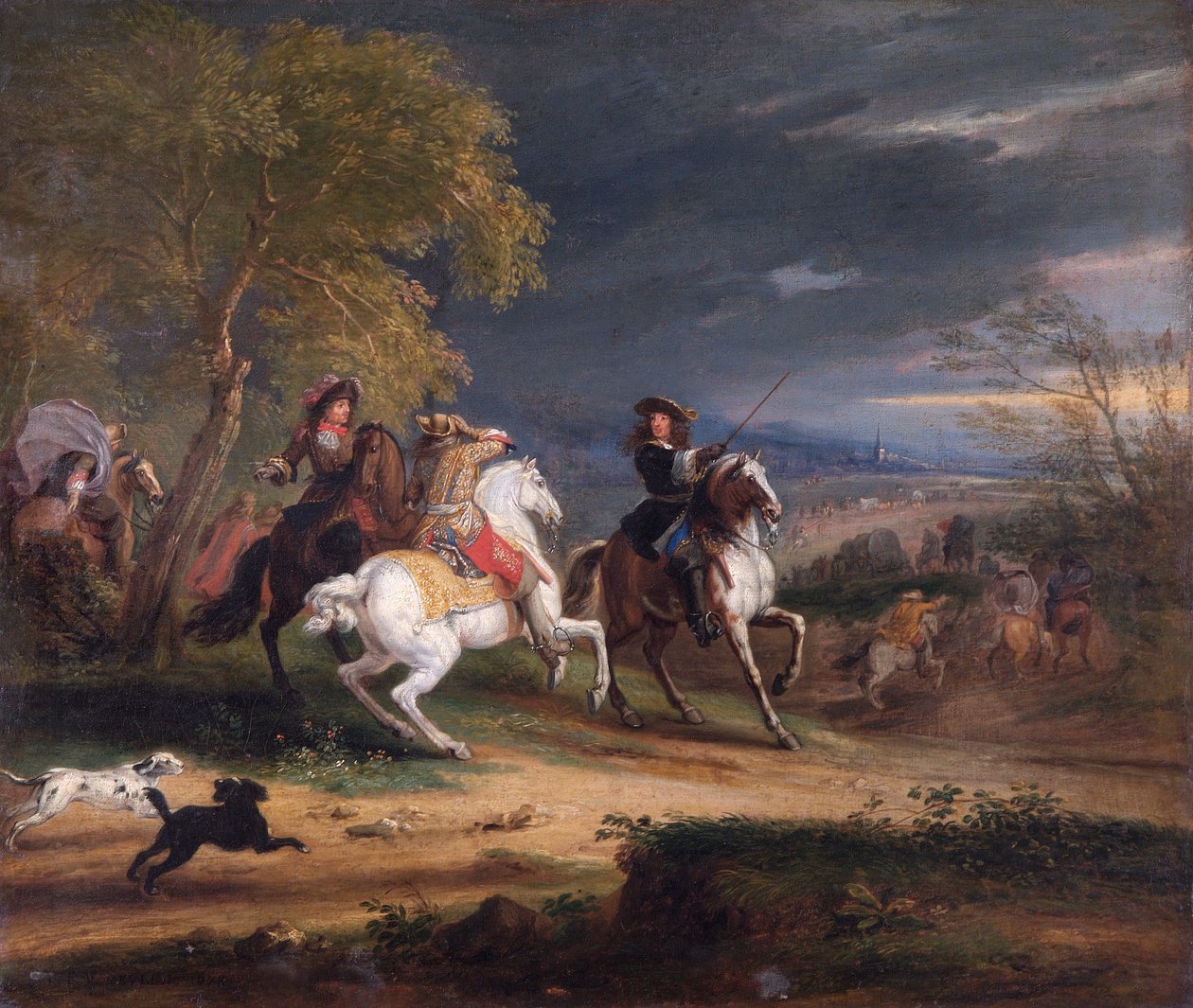 Francuscy generałowie przybywający przed miastem autorstwa Adam Frans van der Meulen