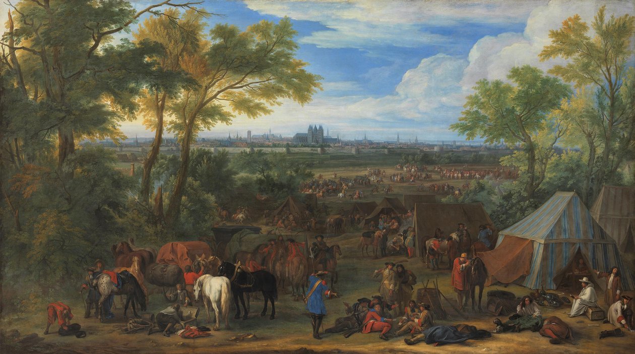 Armia Ludwika XIV pod Tournai w 1667 roku autorstwa Adam Frans van der Meulen