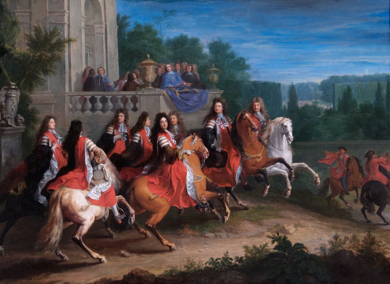 Rodzina Colbertów, ok. 1680-83 (olej na płótnie) autorstwa Adam Frans van der Meulen