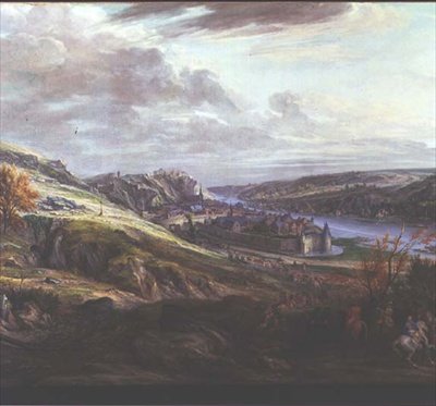 Oblężenie zamku i miasta Dinant (olej na płótnie) autorstwa Adam Frans van der Meulen