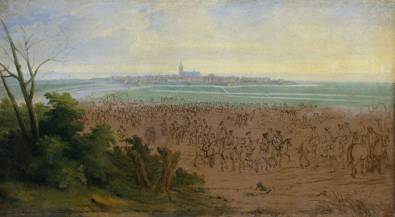 Oddziały Ludwika XIV przed Naarden, 20 lipca 1672 autorstwa Adam Frans van der Meulen