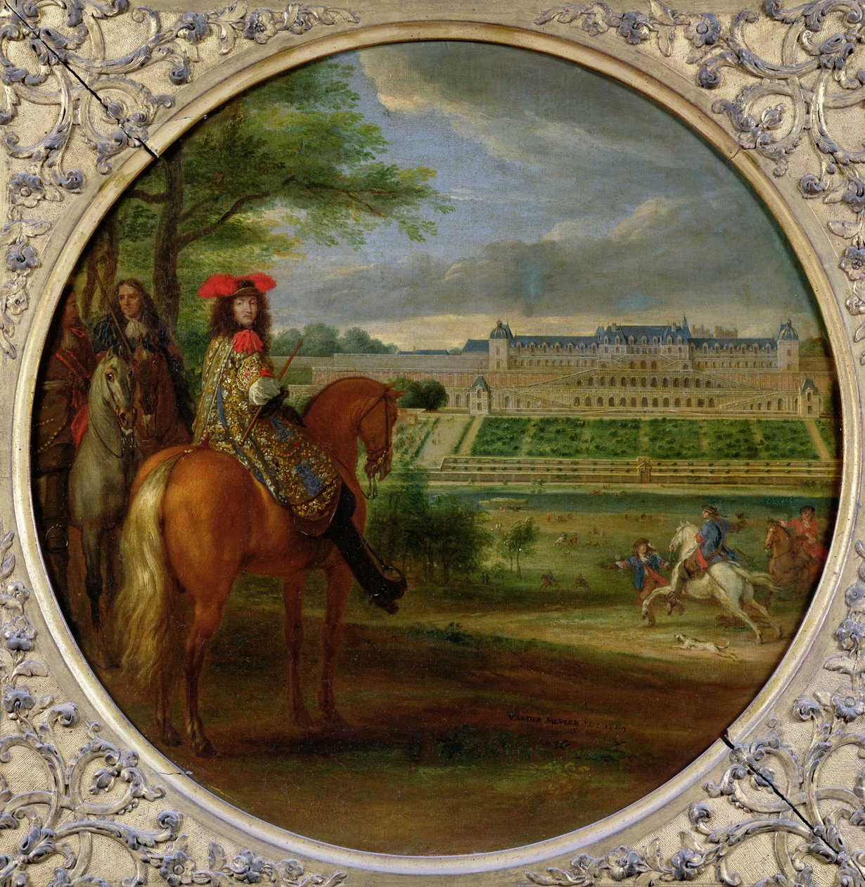 Widok Nowego Pałacu Saint-Germain od strony szeregowej, 1669 autorstwa Adam Frans van der Meulen
