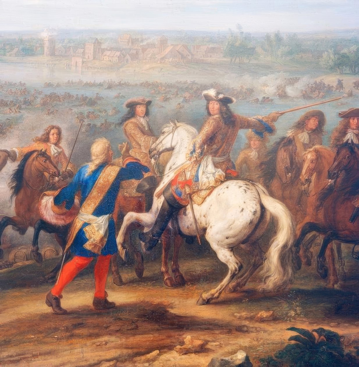 Przeprawa przez Ren w pobliżu Lobith, 12 czerwca 1672 autorstwa Adam Frans van der Meulen