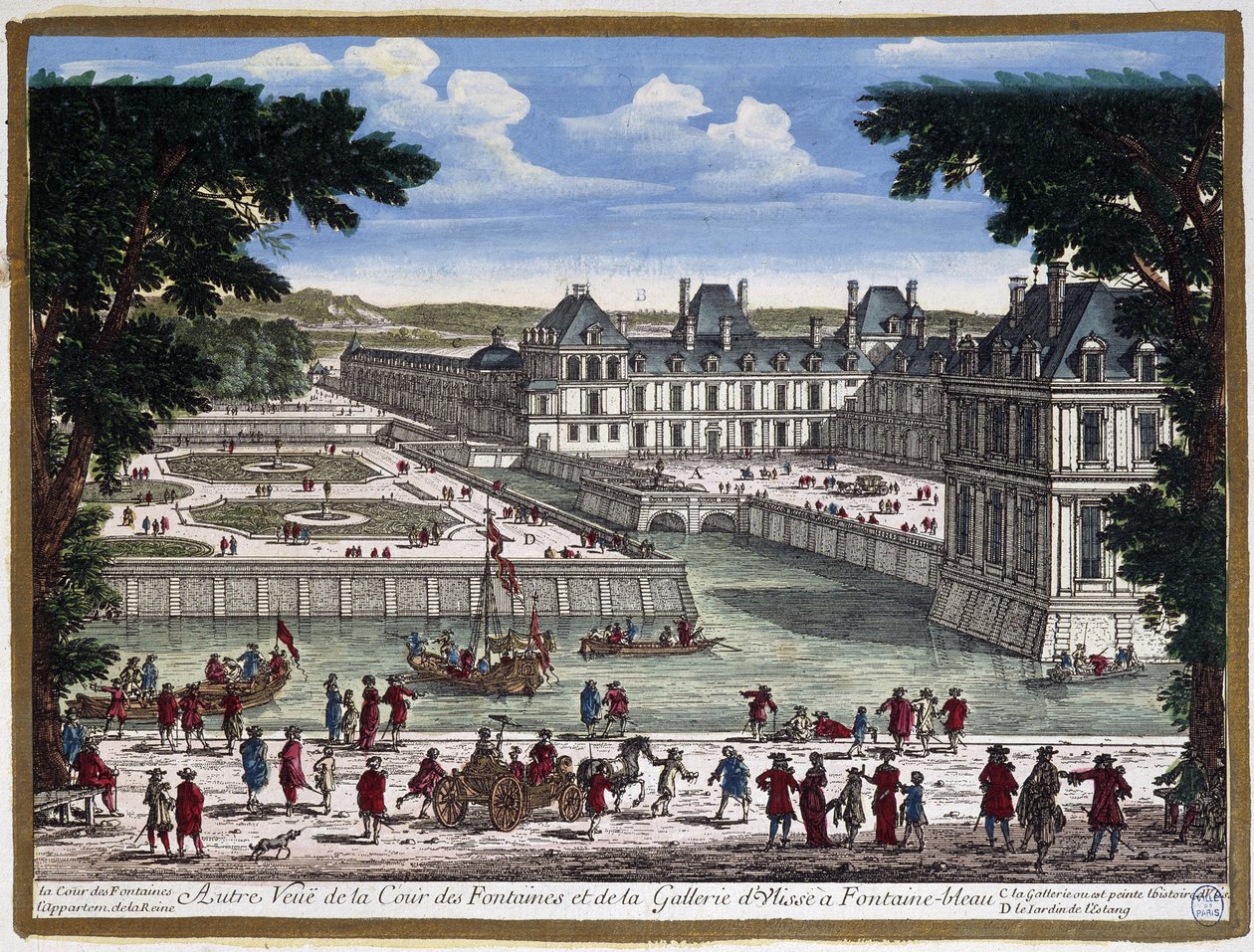 Château de Fontainebleau - grawer autorstwa Perelle autorstwa Adam Perelle