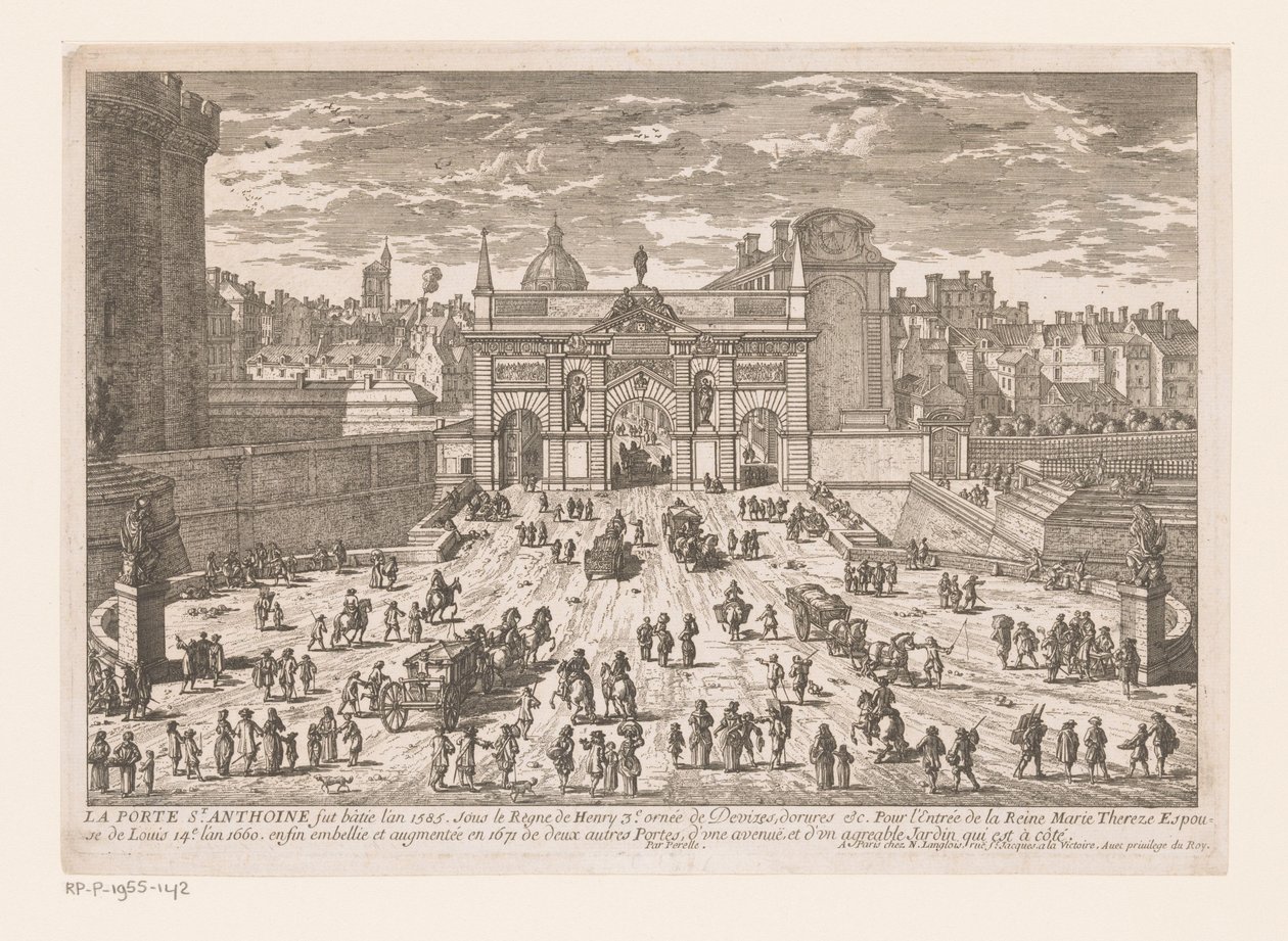 Widok na Porte Saint-Antoine La Porte St. Antoine (...) (tytuł na obiekcie) autorstwa Adam Perelle