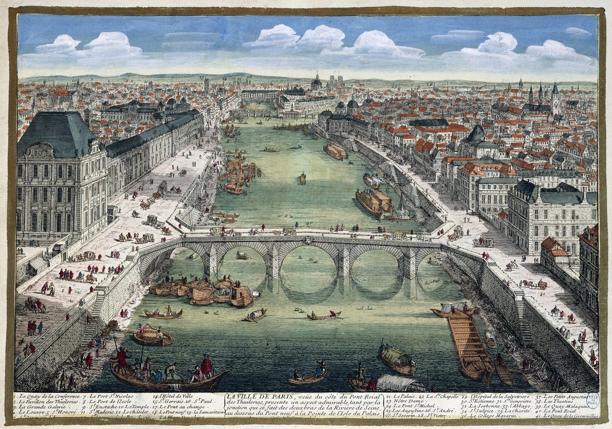 Most Królewski w Tuileries – w „Paryżu” autorstwa Perelle autorstwa Adam Perelle