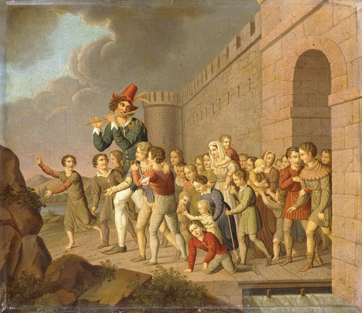 Flecista z Hameln; Pied Piper z Hameln, 1806 autorstwa Adam Weise