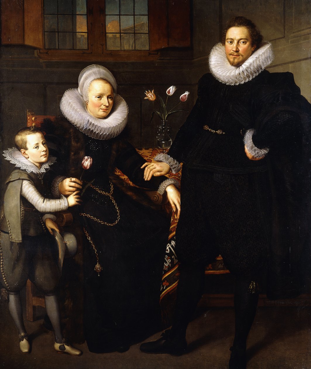 Grupowy Portret rodziny, pełnometrażowy, we wnętrzu autorstwa Adam van Noort