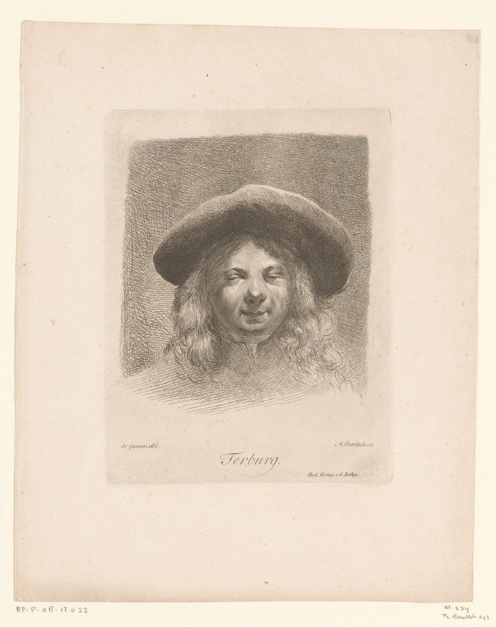 Portret Mojżesza ter Borch autorstwa Adam von Bartsch